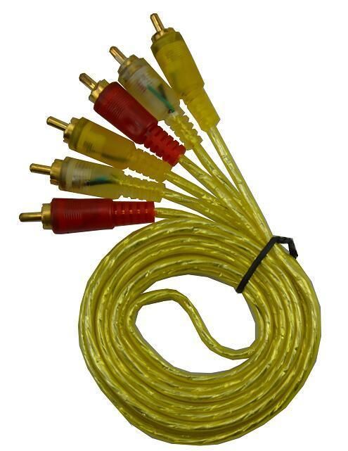 3RCA-3RCA Audio Video Transparent Cable RCA Cable