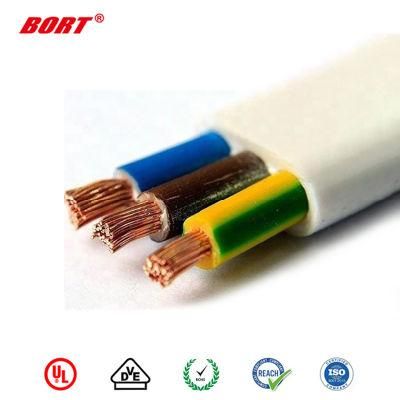 UL Compliance PVC Jacket and PP Insulation 4 Core Flat Telephone Cable