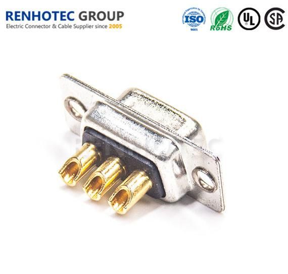 Straight Soder Type Female 3W3 D Sub RF Connector