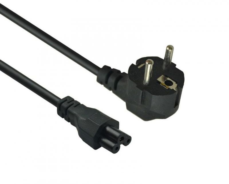 EU Power Cord with Plug IEC C5 Power Cord 3pin Power Cord for Notebook Laptop PC Computer