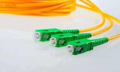 FTTH Sc APC to Sc APC Simplex OS2 Single Mode PVC (OFNR) 2.0mm Fiber Optic Patch Cable