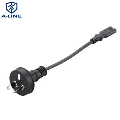 2 Pin 10A 250V SAA Approved Plug with Figure 8 Connector (AL-102)