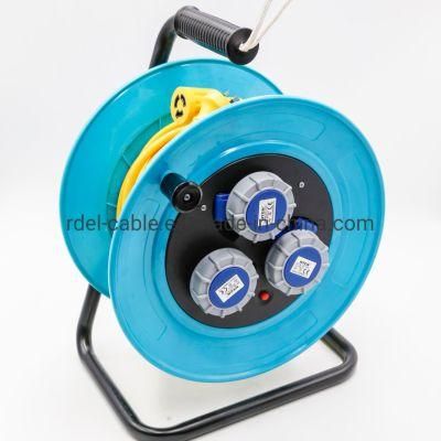 IP57 Cable Reels with Extension Cords Industry Heavy Duty Europe Schuko