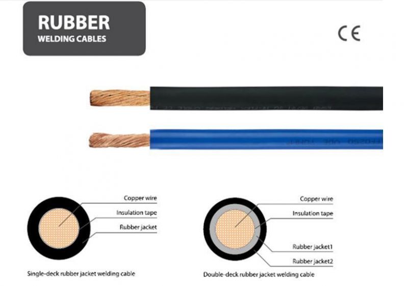 25mm 35mm 50mm 70mm China Supply Welding Machine Flexible Copper Rubber Electrical Wire Welding Cable