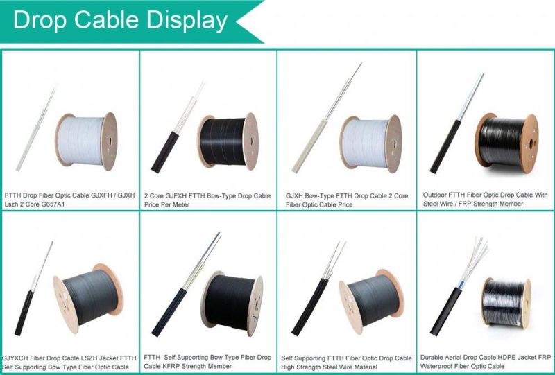 Self-Supporting FTTH Fiber Drop Cable G657A Lszh Jacket