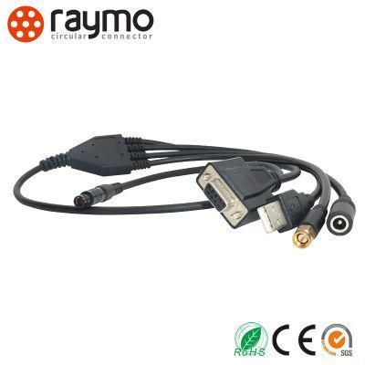 Military Circular Connector 9pin Cable Assembly Fgg 0b 309