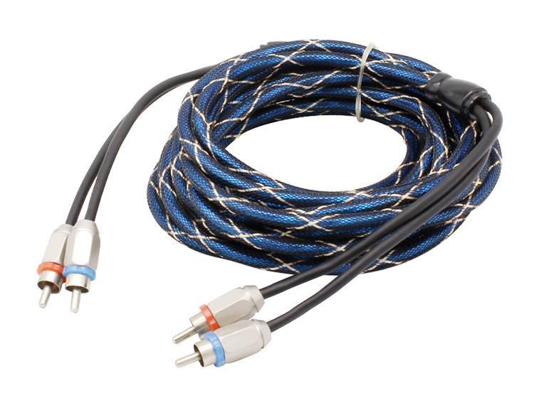 Refit Copper Auto Speaker Wire Audio Line 2/3/5m Car Audio Signal RCA Cable