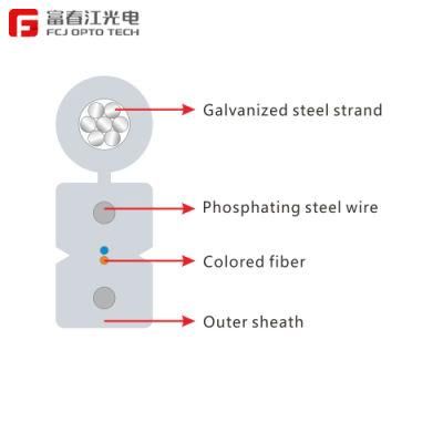 Gytc8y 8 Core Outdoor Self Supporting Optical Fiber Cable 8 Figure Steel Strand for Aerial