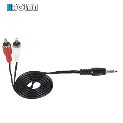 6in Stereo Audio Y-Cable - 3.5mm Male to 2X RCA Male - Headphone Jack to RCA &ndash; Computer / MP3 to Stereo 1X Mini-Jack 2X RCA, RCA Cable, Audio Cbale