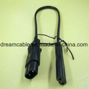 1.2m Black IEC C7 to C8 2 Core Power Cord