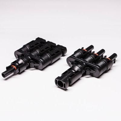 Photovoltaic Solar Panel Connectors and Cables T Branch Mc4 Connector Adapter