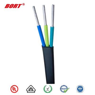 Jisc PVC Solid Copper Wire Vvf Flat Power Cable for House Wiring Cable