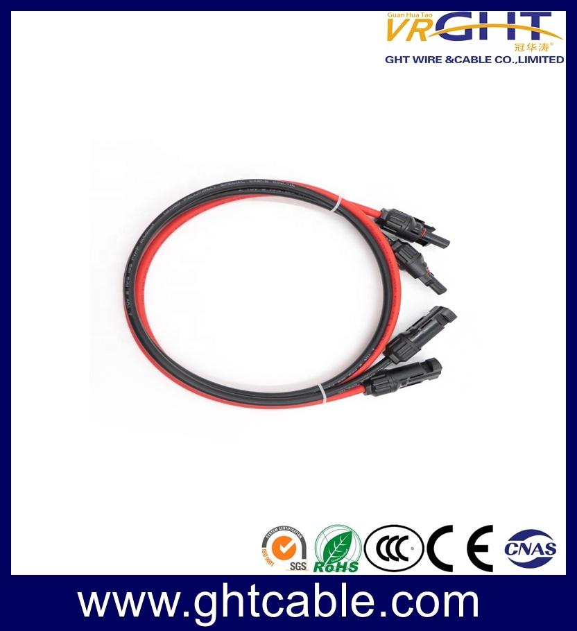 Black and Red Waterproof 3 Metres/10 Feet 4mm2 Solar Extension Cable with C4 Connectors Used for Solar PV