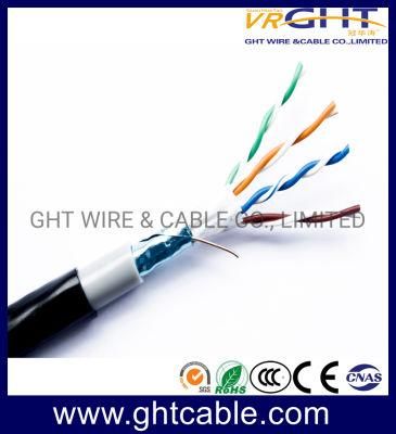 4X0.4mmcu, 0.9mmpe, O. D.: 6.2mm Outdoor FTP Cat5e LAN Cable