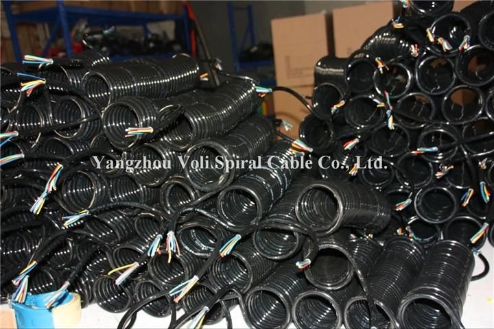 Electrical Wire Electric Cable Power Cable 2 3 4 Cores Flexible PVC Insulated Coiled Cable Wire