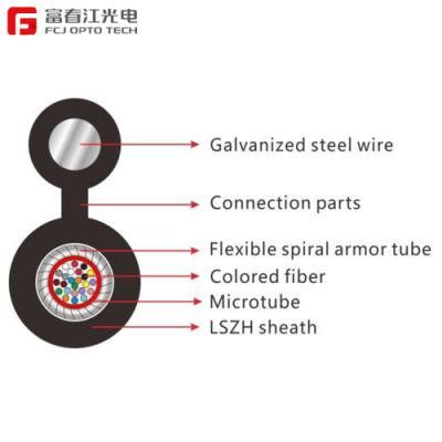 China Factory Long and Stability Transmission Gyxtc8kh Fibra Optica Drop Cable G657A1