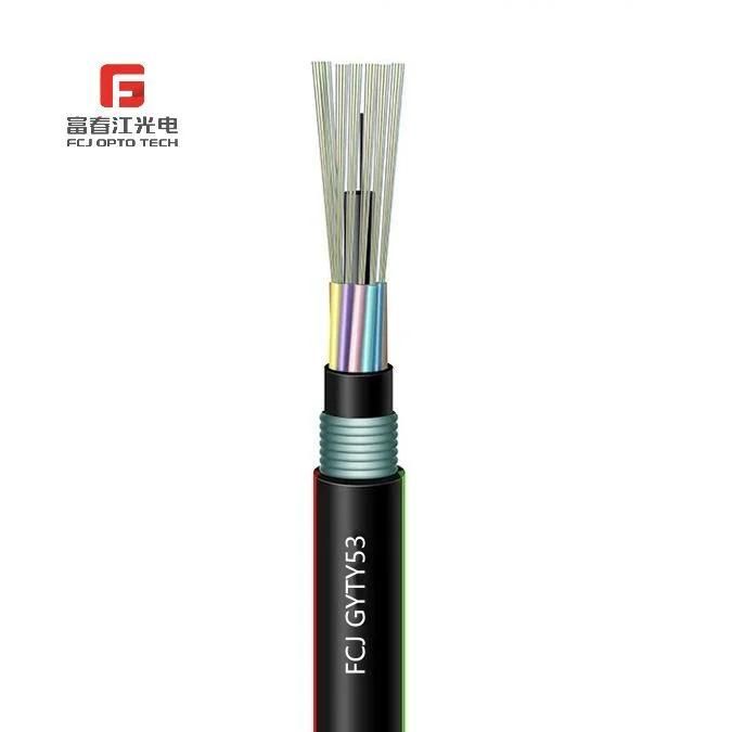 Thin PE Inner Sheath Gyty Factory Price Low Cost Hot Sale Aerial Round Wire Armoured Fiber Optic Cable