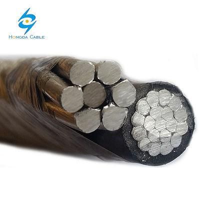Overhead Cable 1*2AWG ACSR+1*2AWG AAC Conductor XLPE/ PE Insulated ASTM ABC Cable