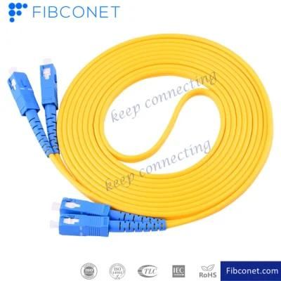 FTTH Indoor Sc-Sc Duplex Fiber Optic Patch Cord