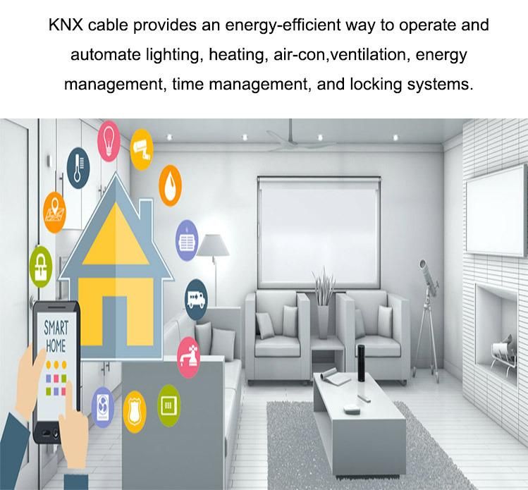 2X2X0.8mm PVC Sheath 2 Pair Bus Eib / Knx Cable
