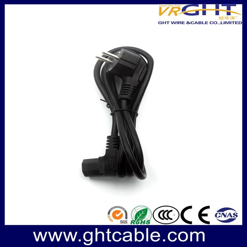 Europe/Schuko Cee7 Power Cord to IEC C13 Angle Female Connector