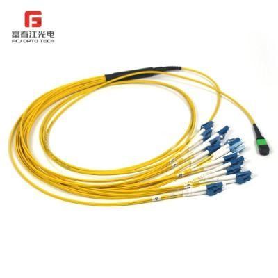 12 Cores MPO to LC/Upc Breakout Cable Single-Mode Multi-Mode Communication Cable