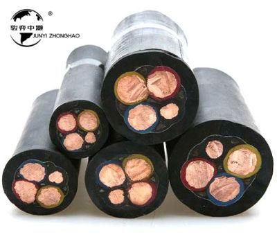 Copper Conductor Rubber Insulated Flexible Cable 2 Cores 3 Cores 4 Cores 1.5mm 2.5mm 4mm 6mm Rubber Sheathed Waterproof Cable