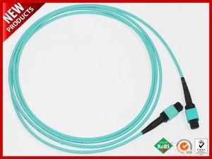 40g MTP Fiber Optic Cables Aqua PVC Outer Jacket