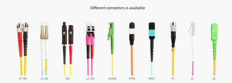 FTTH MPO Patch Cable Connector Fiber Optic Patch Cord Fiber Multimode Cable