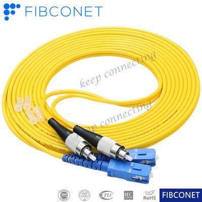 Singlemode Sc/Upc-FC/Upc MPO 0.9mm 2.0mm 3.0mm Optical Fiber Patch Cord