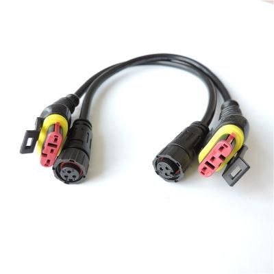 Factory OEM Waterproof 3pin AMP to M12 Connector Custom Wire Harness Cable Assembly Manufacturer