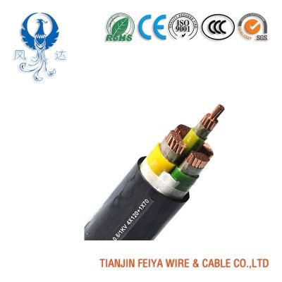 3 Phase 4 Core Low Voltage XLPE PVC Insulated Armoured Flexible Electric Yjv Power Cable