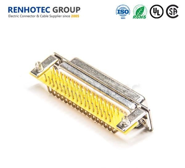 Right Angled Female D Sub Connector 50 Pin for PCB
