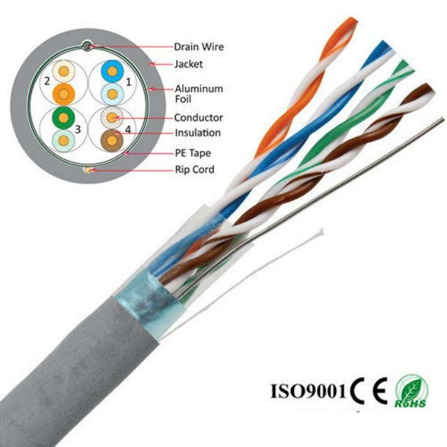 305m Outdoor CAT6 FTP Cable with Steel Messenger