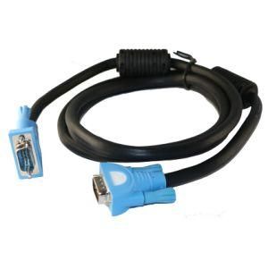 15pin Blue Black (3+6) Male to Male Plug VGA Cable Dongguan