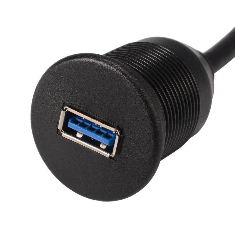 USB Dash Flush Mount Extension Cable Male to Dashboard Panel
