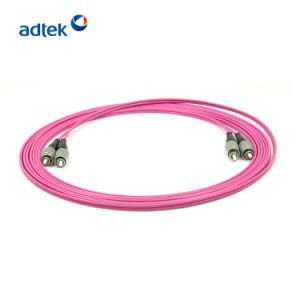 1m OEM 9/125 FC - FC Aqua Multimode Duplex Fiber Optic Patch Cord