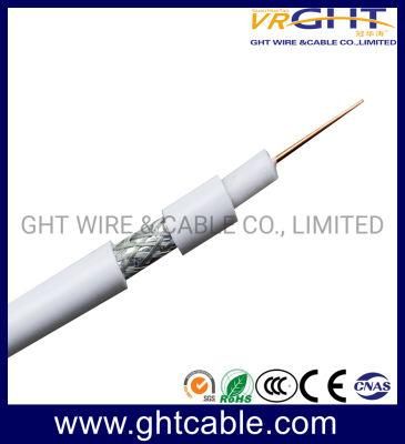 18AWG Cu Black PVC Coaxial Cable RG6 for CCTV/CATV/Matv