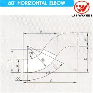 Cable Ladder Accessories of 60 Dgree Horizontal Elbow