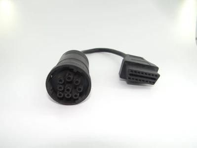 Adapter Cable for Diesel Vehicle for Cummins J1962 Truck Cable 9 Pin Deutsch to J1939 to OBD2 Cable