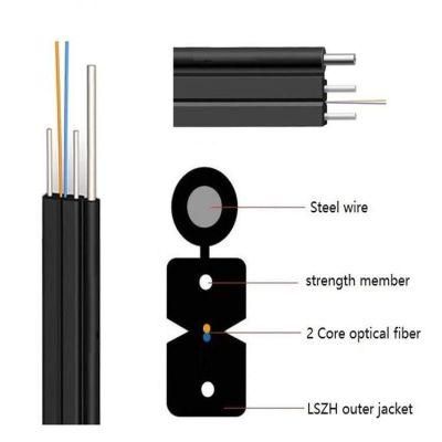 Single Mode 4 Core Indoor FTTH G657A LSZH Fiber Optical Cable, FTTH FTTX Fttp FTTB Indoor &amp; Outdoor Fiber Optic Cable with LSZH