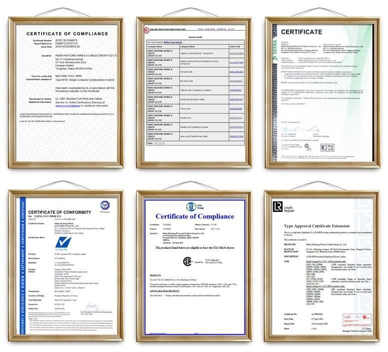 H1z2z2-K Tinned Copper Conductor Crosslinked LSZH Insulation and Jacket. DC 1.5kv Single Core Solar Cables