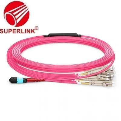Customized Breakout Cable 24-144 Fibers MTP 24 Om4 Multimode Fiber Optical Patch Cord