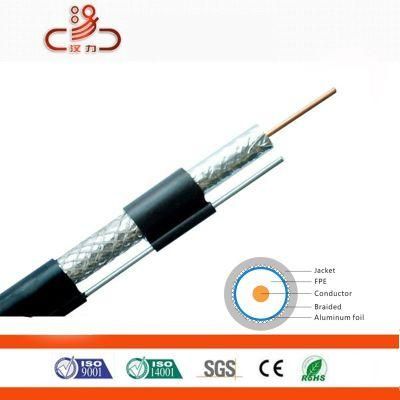 Rg59+Messenger Coaxial Cable for Aerial Cabling