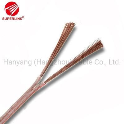 Pair Twisted Tinned Copper Wire Electronic Instrument Speaker Cable Audio Cable Transparent PVC