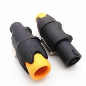 4 Pole Cable Connector Speakon Nl4FC Blue 4 Pin Male Plug Compatible Audio Speaker Cable Connector