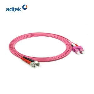 Factory Sc-St Light Green Duplex Multimode Om4 Fiber Optic Patch Cord