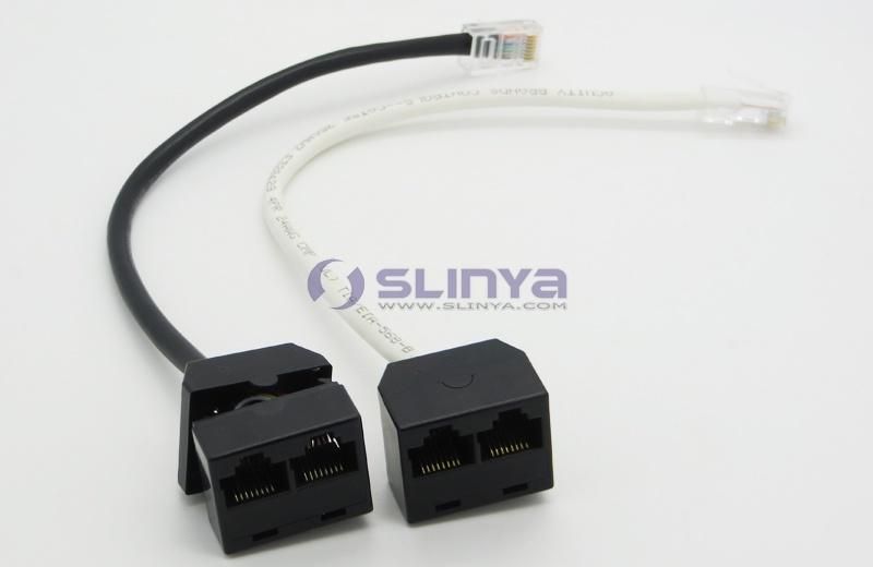 RJ45 Splitter 1 Male to 2 Female Sockets Adaptor Splitter Switch Poe Kit Cat5e Network Cable