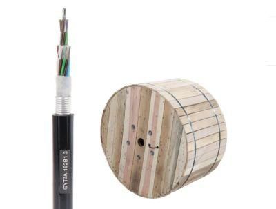 Stranded Loose Tube Optical Cable Outdoor Aluminum Armored Duct Network Fiber Optic Cable (GYTZA) Flame-Retardant