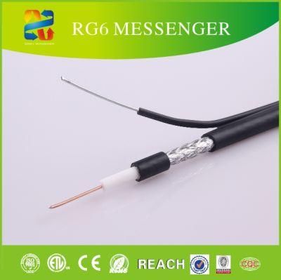 18 Years Manufacturer Produce Coaxial Cable RG6 with Messenger